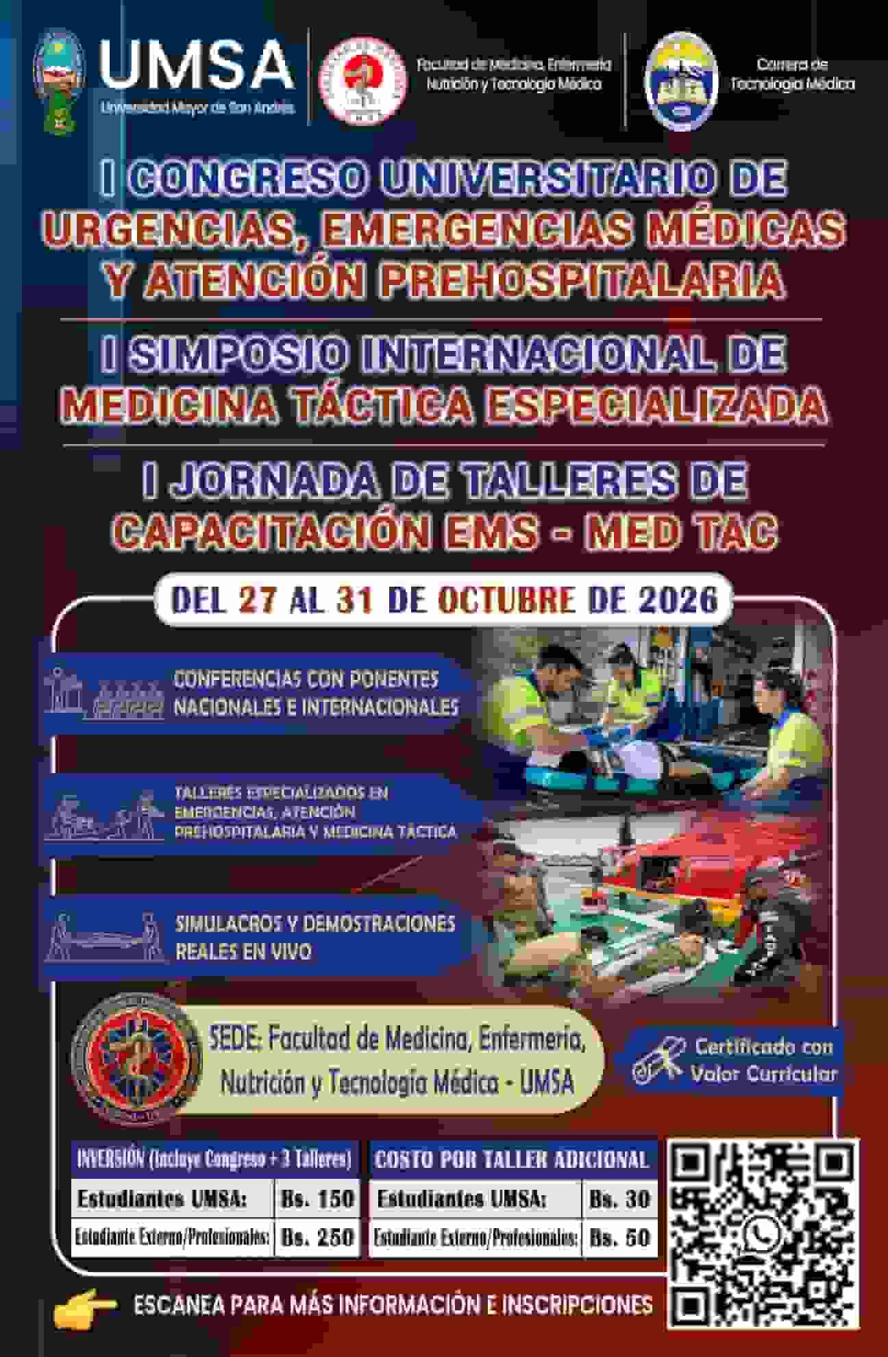 1er Congreso Universitario de Urgencias, Emergencias Médicas y atención prehospitalaria