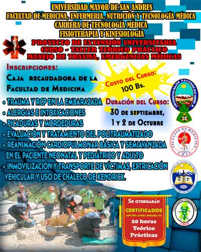 Fisioterapia y Kinesiologia - CARRERA DE TECNOLOGÍA MEDICA - Universidad  Mayor de San Andrés